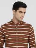 Vida Loca Men's Single Stripe Strip Full Sleeve Shirt