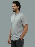Vida Loca Half Sleeve Chinese collar Cotton Slim Shirt For men and Boys.
