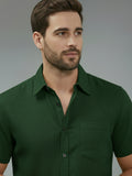 Vida Loca Half Sleeve Spread Collar Cotton Slim Shirt For men and Boys.