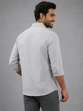 Men's White Self-Design Pure Cotton Straight Kurta | Mandarin Collar | Full Sleev