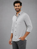 Men's White Self-Design Pure Cotton Straight Kurta | Mandarin Collar | Full Sleev
