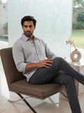 Men's White Self-Design Pure Cotton Straight Kurta | Mandarin Collar | Full Sleev