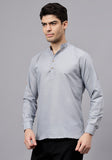 Men's Cotton Blend Slim Fit Short Kurta