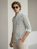 Vida Loca 100% Cotton Green Color Full Sleeve Chinese collar Cotton Printed Kurta For men and Boys.