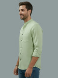 Vida Loca Full Sleeve Chinese collar Cotton Slim Shirt For men and Boys.