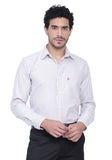 Men's Cotton Blend Fabric Full Sleeve Light Grey Strip Shirt - By Apektra