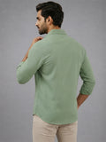 Men's White Self-Design Pure Cotton Straight Kurta | Mandarin Collar | Full Sleev