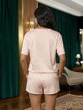 Vida Loca Peach Two Piece Set, Loungewear Set T-shirt & Shorts, Short Sleeve Women And Girls