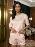 Vida Loca Peach Two Piece Set, Loungewear Set T-shirt & Shorts, Short Sleeve Women And Girls