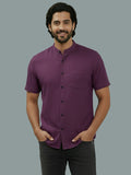 Vida Loca Half Sleeve Chinese collar Cotton Slim Shirt For men and Boys.