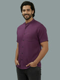Vida Loca Half Sleeve Chinese collar Cotton Slim Shirt For men and Boys.