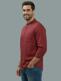 Vida Loca Full Sleeve Chinese collar Cotton Slim Shirt For men and Boys.