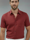 Vida Loca Half Sleeve Spread Collar Cotton Slim Shirt For men and Boys.