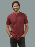 Vida Loca Half Sleeve Chinese collar Cotton Slim Shirt For men and Boys.