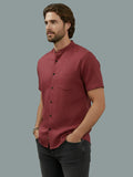 Vida Loca Half Sleeve Chinese collar Cotton Slim Shirt For men and Boys.