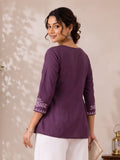 Women’s Rayon Embroidered Peplum Top –Ethnic Casual Wear with 3/4 Sleeves
