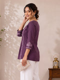 Women’s Rayon Embroidered Peplum Top –Ethnic Casual Wear with 3/4 Sleeves