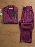 Women’s Magenta Linen Lounge Co-ord Set | Relaxed Fit Nightwear & Casual Wear