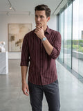 Men’s Striped Casual Shirt – Pure Cotton Fabric