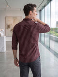 Men’s Striped Casual Shirt – Pure Cotton Fabric