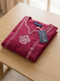 Women’s Rayon Embroidered Peplum Top –Ethnic Casual Wear with 3/4 Sleeves