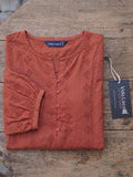 Women’s Maroon Embroidered Casual Top | Georgette Fabric | Regular Fit