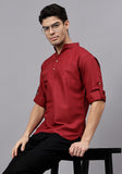 Men's Cotton Blend Slim Fit Short Kurta