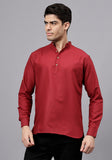 Men's Cotton Blend Slim Fit Short Kurta