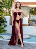 Women’s Sheer Babydoll Nightdress with Ring Detail and Side Slit ( RDB16 )