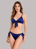Women's Blue Tie-Up Bikini Swimwear Set ( 376 )