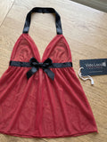 Women's  Sheer Mesh Babydoll Nightdress Set with Matching Thong ( 168 )