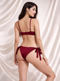 Women's Blue Tie-Up Bikini Swimwear Set ( 376 )
