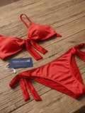 Women's Blue Tie-Up Bikini Swimwear Set ( 376 )