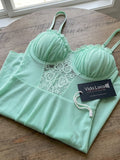 Women's Lace Mesh Babydoll Nightdress with Matching Thong ( 535 )