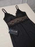 Women's Satin Lace Nightdress | Sleeveless V-Neck Babydoll Nighty for Women ( 491 )