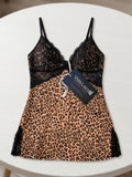 Women's Lace Satin Babydoll Nightdress with Matching Panty  ( 400 )