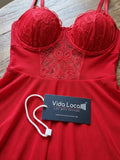 Women's Lace Mesh Babydoll Nightdress with Matching Thong ( 535 )