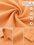 Men's Orange Bird Embroidered Poly Cotton Full-Sleeve Casual Shirt