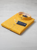 Vida Loca Men’s Printed Cotton Blend Straight Kurta – Mustard Yellow