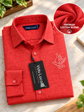 Men's Red Bird Graphic Poly Cotton Full-Sleeve Casual Shirt