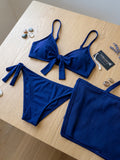 Women's Blue Tie-Up Bikini Swimwear Set ( 376 )