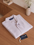 Women’s Lavender Crepe Tie-Neck Blouse with Long Sleeves | Elegant Formal & Casual Top