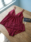 Women's Lace Babydoll Nightwear Set | Soft Mesh Sleeveless Lingerie with Matching Boyshorts ( 311 )