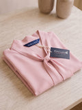 Women’s Elegant Crepe Tie-Neck Full Sleeve Blouse – Stylish Baby Pink Office & Casual Wear Top