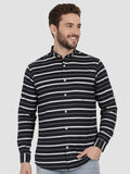 Vida Loca Men's Single Stripe Strip Full Sleeve Shirt