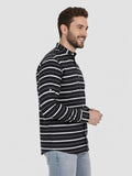 Vida Loca Men's Single Stripe Strip Full Sleeve Shirt