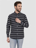 Vida Loca Men's Single Stripe Strip Full Sleeve Shirt