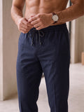 Men’s Cotton Drawstring Casual Trousers | Comfortable Regular Fit Pants