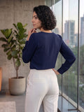 Women Solid V-Neck Regular Fit Top