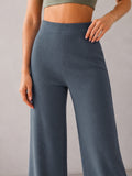 Women's Cotton Fabric High-Waist Wide Leg Palazzo Pants